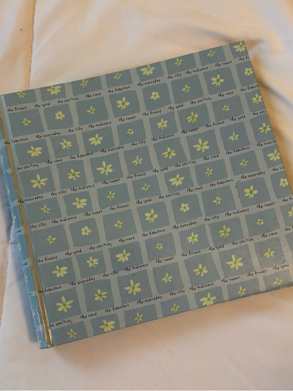 Vintage New Never Used Blue Floral Photo Album